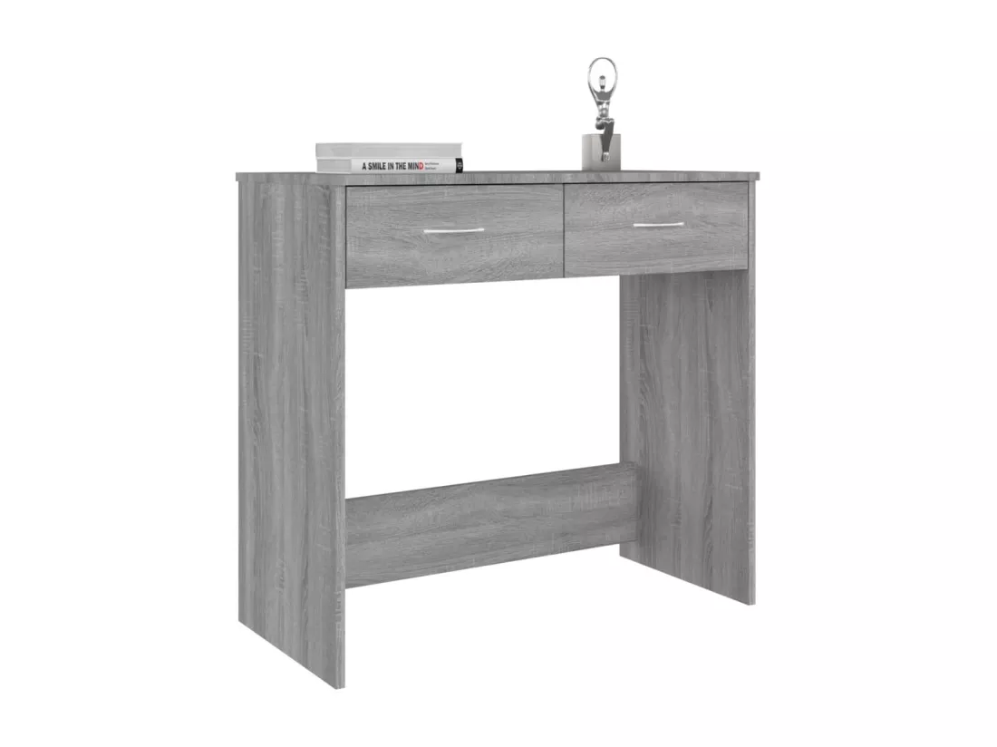 Bureau Sonoma gris 80x40x75 cm Bois d'ingénierie