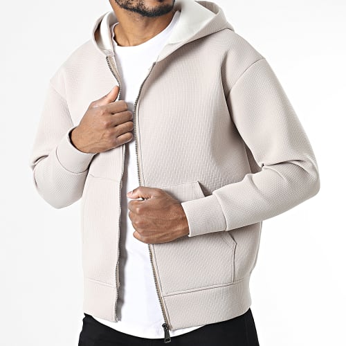 Veste Zippée Capuche UY903 Beige