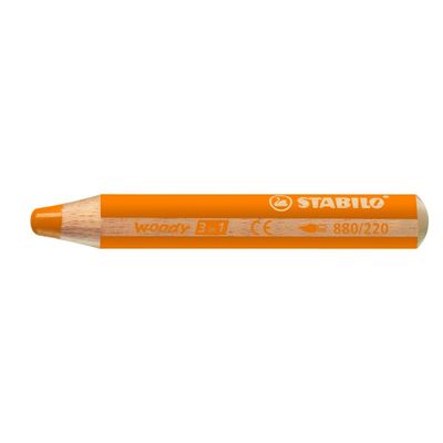 STABILO Woody 3 in 1 - Crayon de couleur pointe large - orange