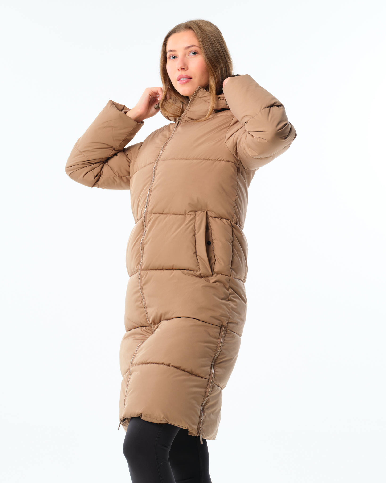 LEVITY Agnes Long Puffer Parka Mole Brown