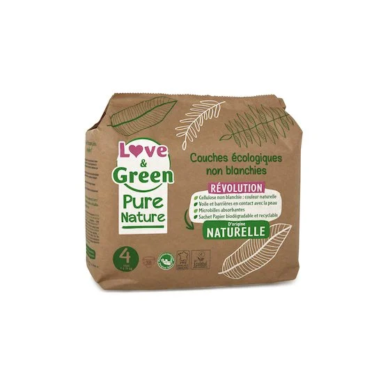 Couches écologiques Pure Nature Eco Label   T4   de               Love & Green