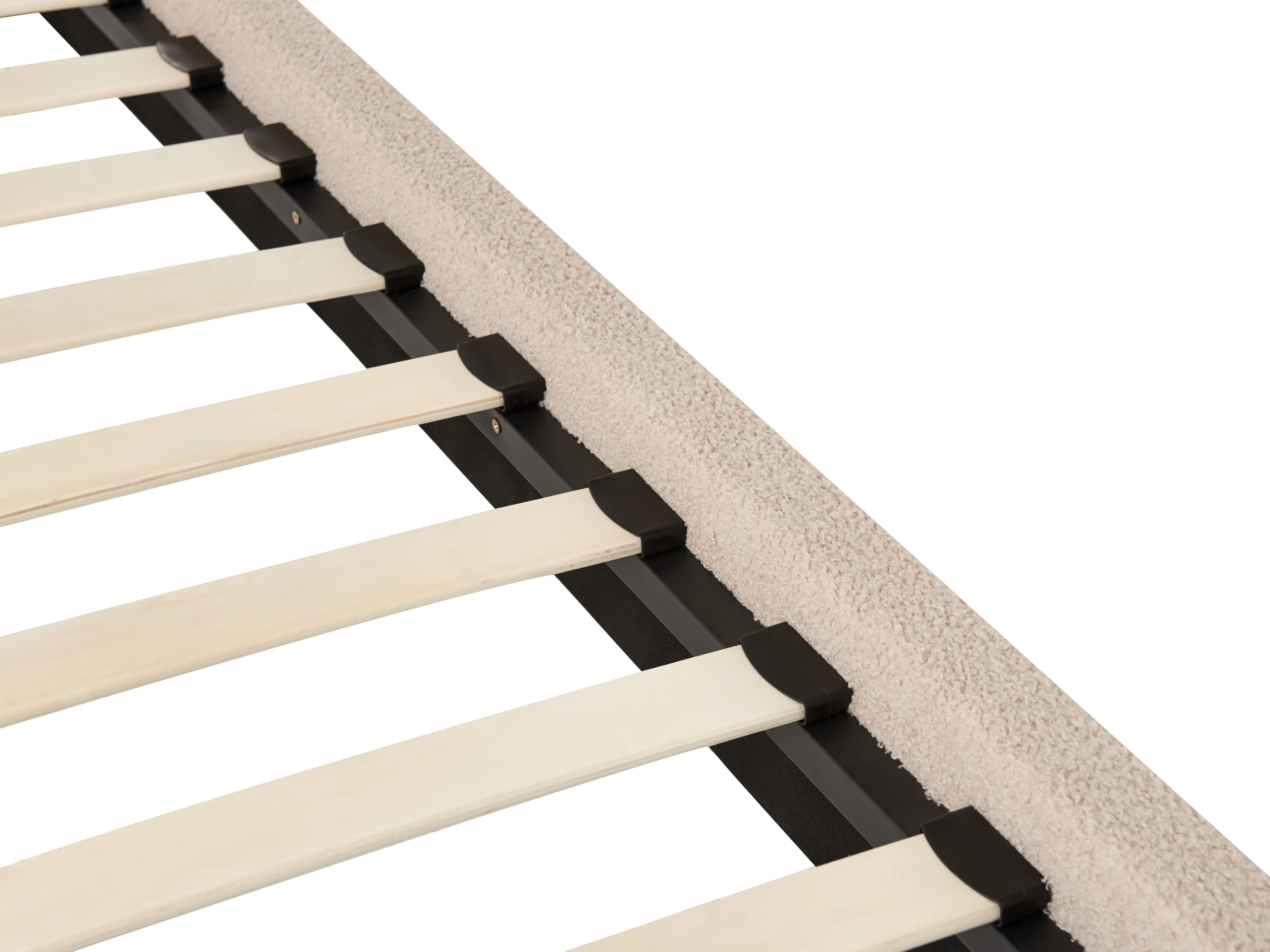 Hemelbed Bouclé DANNEMOIS 180 x 200 cm Taupe