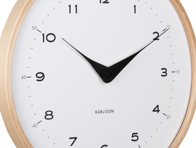 Wall Clock Osado Dome KA5995BK Black wood