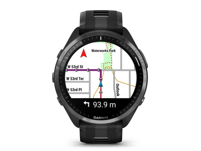 GARMIN Sportuhr Forerunner 965 Schwarz Smarte Triathlonuhr