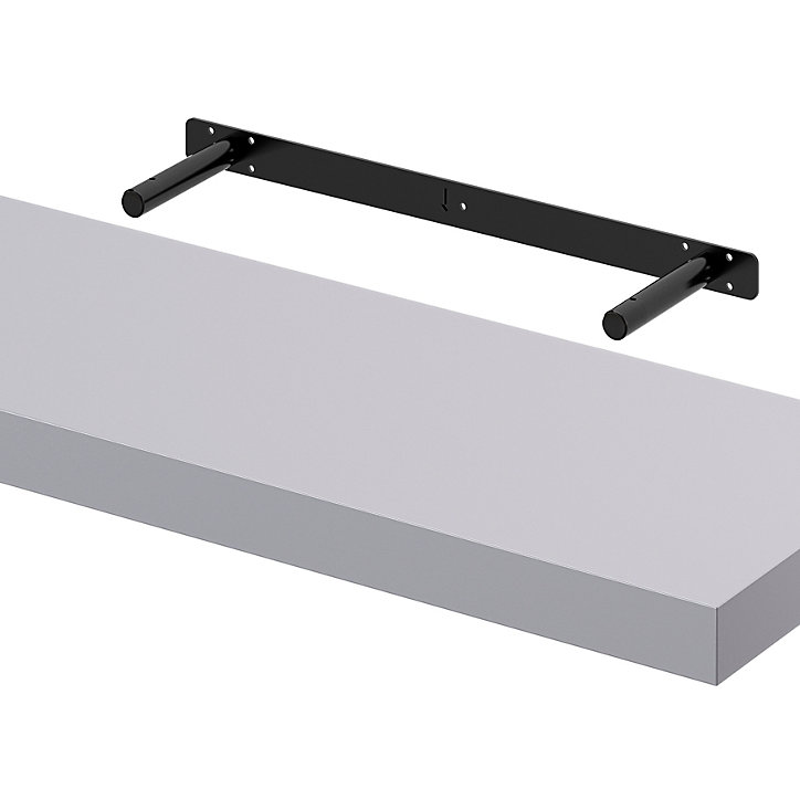 Tablette murale avec fixation invisible Form Cusko gris 80 cm