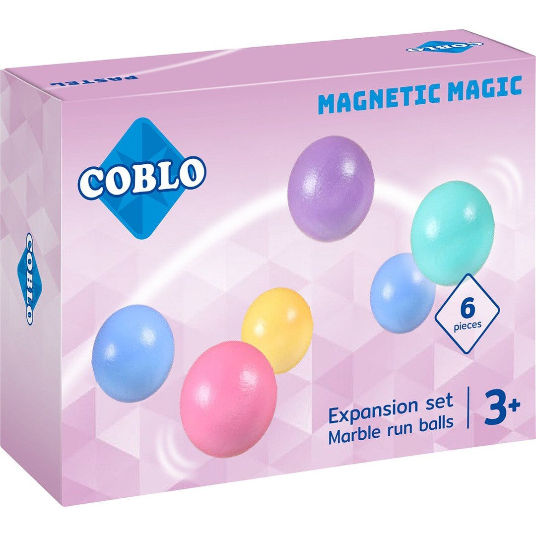 Coblo knikkerbaanballen pastel - 6st