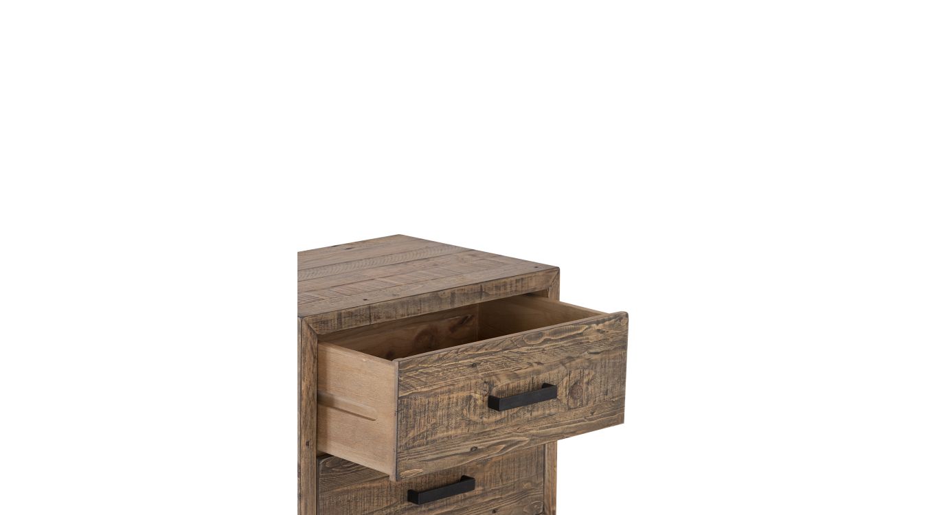 Table de chevet bois marron 61x40x53cm