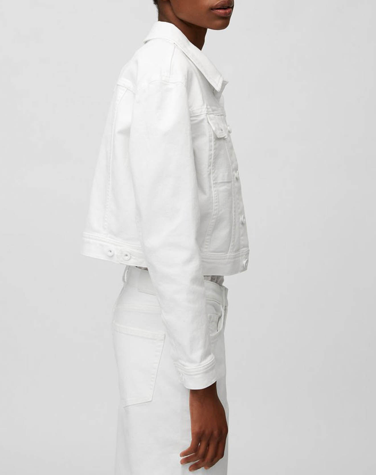 Marc O'Polo Veste en Jean crop blanche
