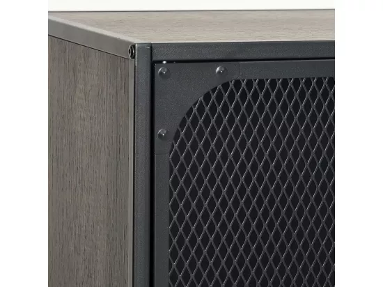 Armoire de rangement Gris 72x36x82 cm Métal et MDF