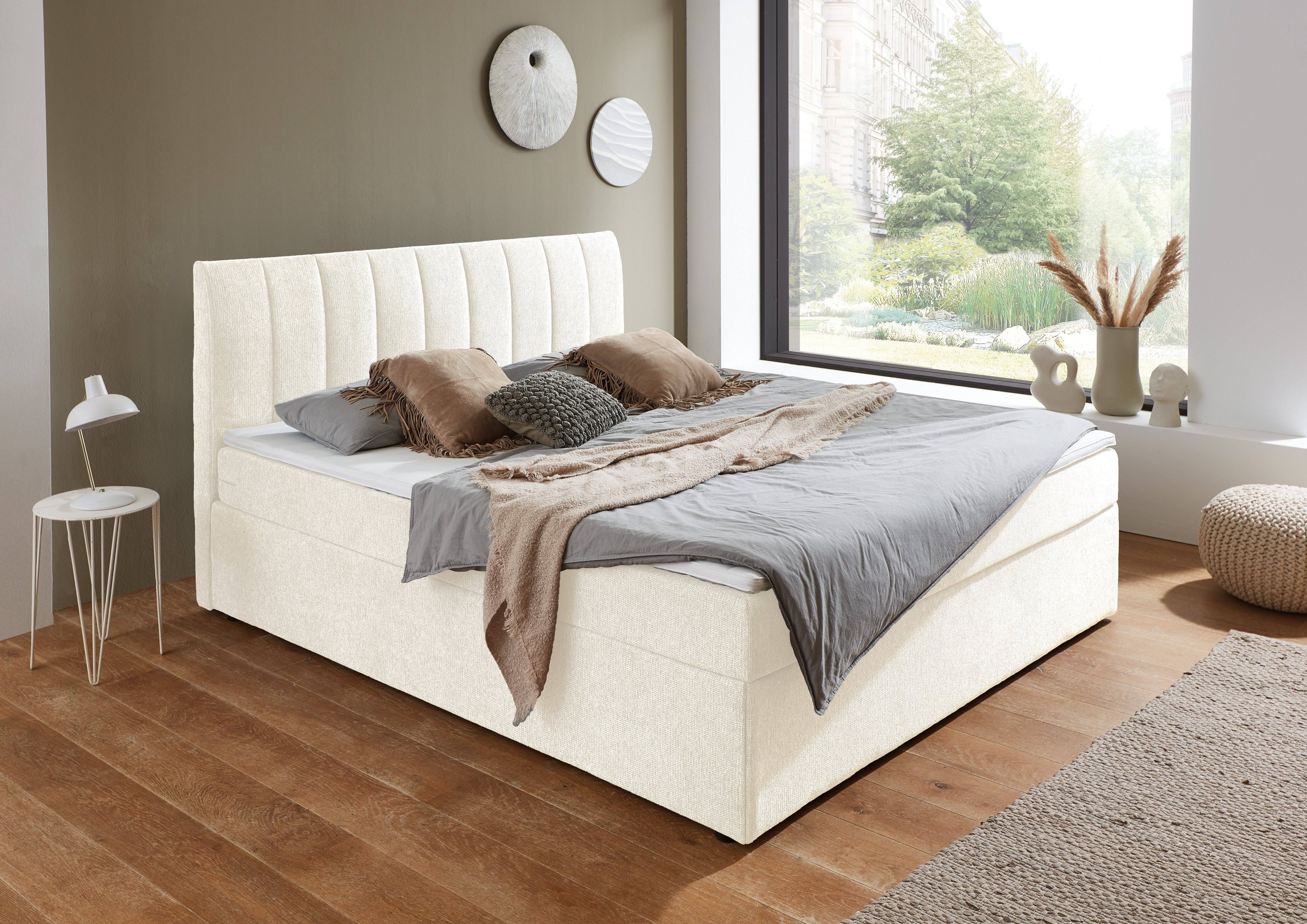 ATLANTIC home collection Boxbett Alva wahlweise mit Matratze und Toppe