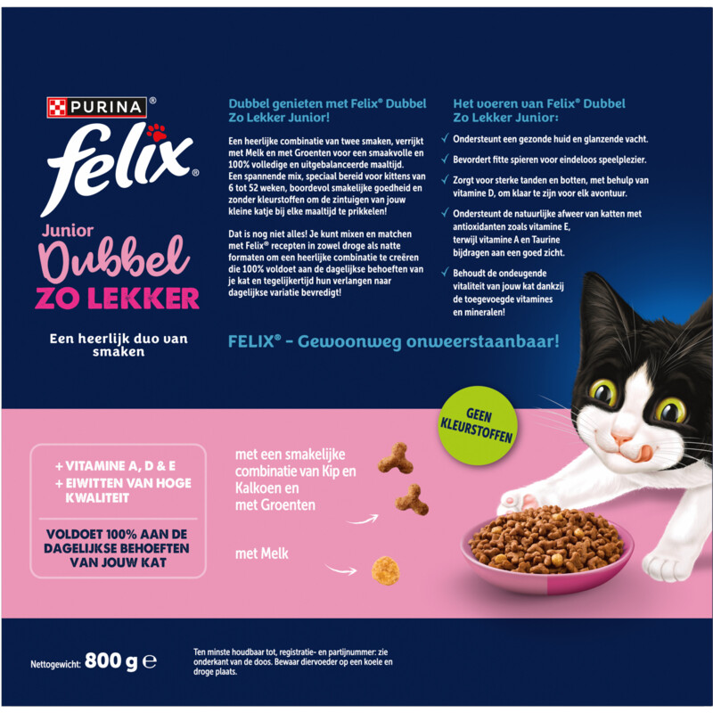 Felix Dubbel zo lekker junior kip,kalkoen&melk