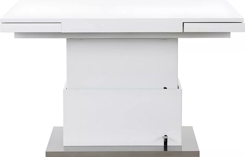 LAURIA - Salontafel - Verhoogbaar en Uittrekbaar - Wit - Gelakt MDF