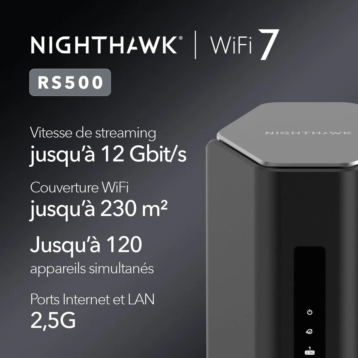 Netgear Nighthawk WIFI 7 BE12000 RS500 Routeurs WiFi