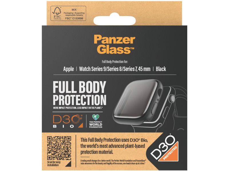 Panzerglass Full Body Apple Watch 2023 Series 9 45 mm Tansp Full-Body-Displayschutz D30 für die Apple Watch 2023 Series 9 45 mm