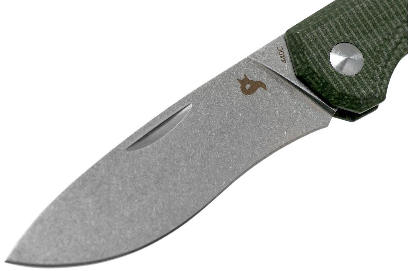 Fox Black Fox Ciol Folding Knife BF-748MI Green Micarta zakmes, Denis Simonutti design