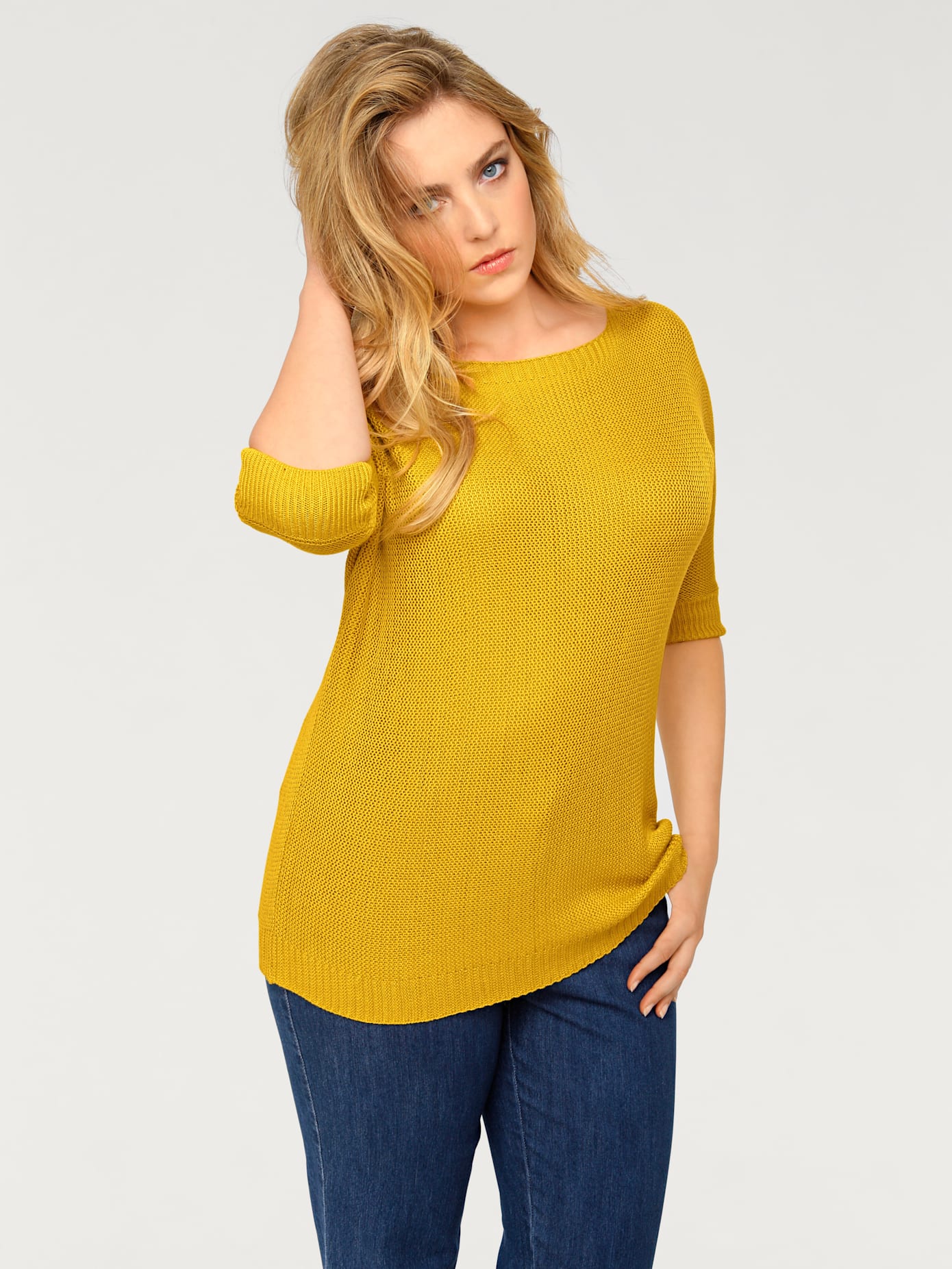 Pull encolure en u superbe tricot fin