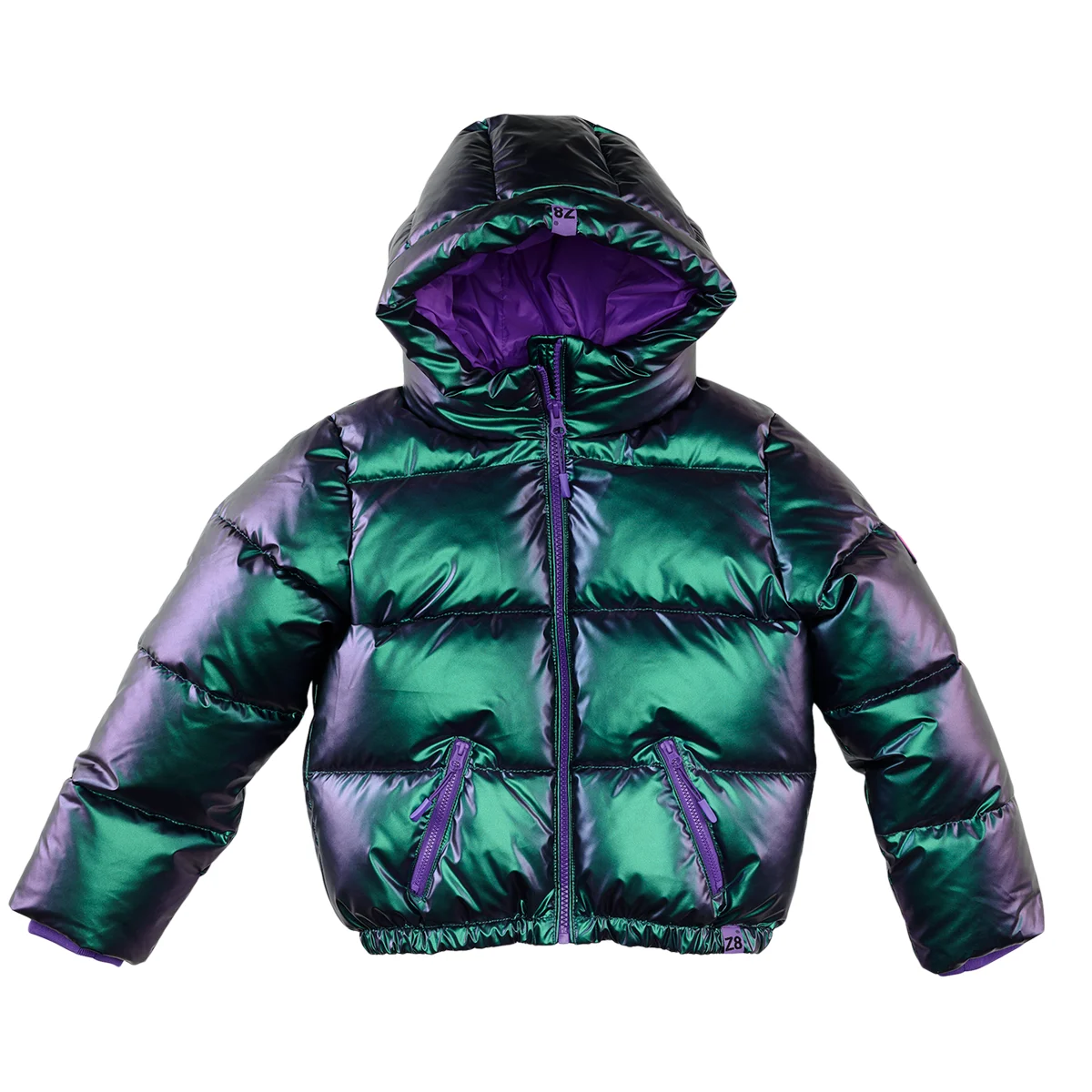 Z8 kids Winterjas Melita metallic disco