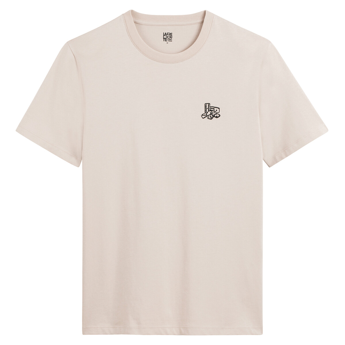 COLEÇÃO LA REDOUTE<br>Camiseta com motivo bordado, gola redonda e mangas curtas