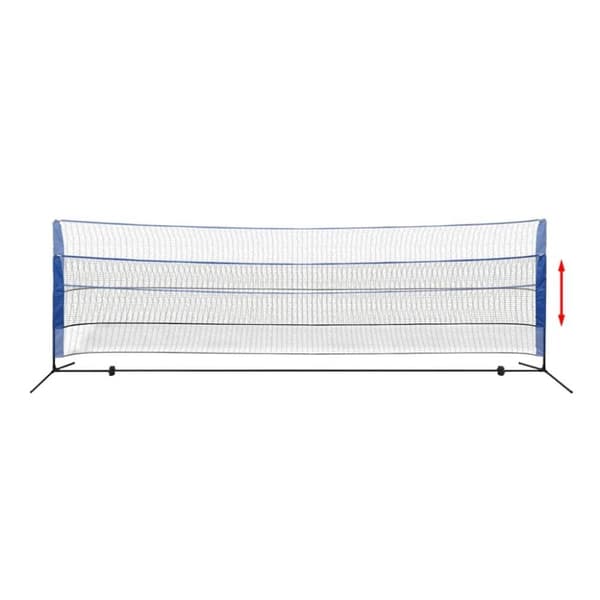 vidaXL Badmintonnett med fjærballer 500x155 cm