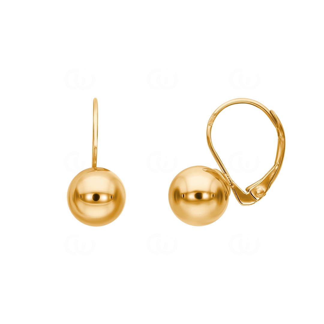 Ohrringe 750/18 K Gelbgold hohl Ø 8mm