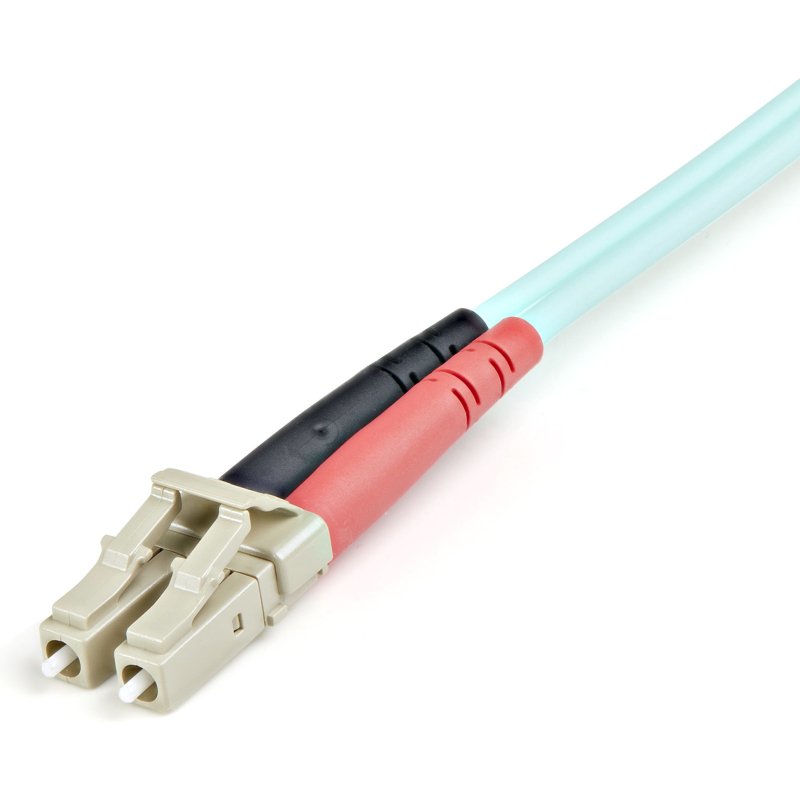 StarTech.com Câble Fibre Optique Multimode 1m LC/UPC à LC/UPC OM3, Fibre Zipcord Full Duplex 50/125µm, Réseaux 100G, LOMMF/VCSEL,