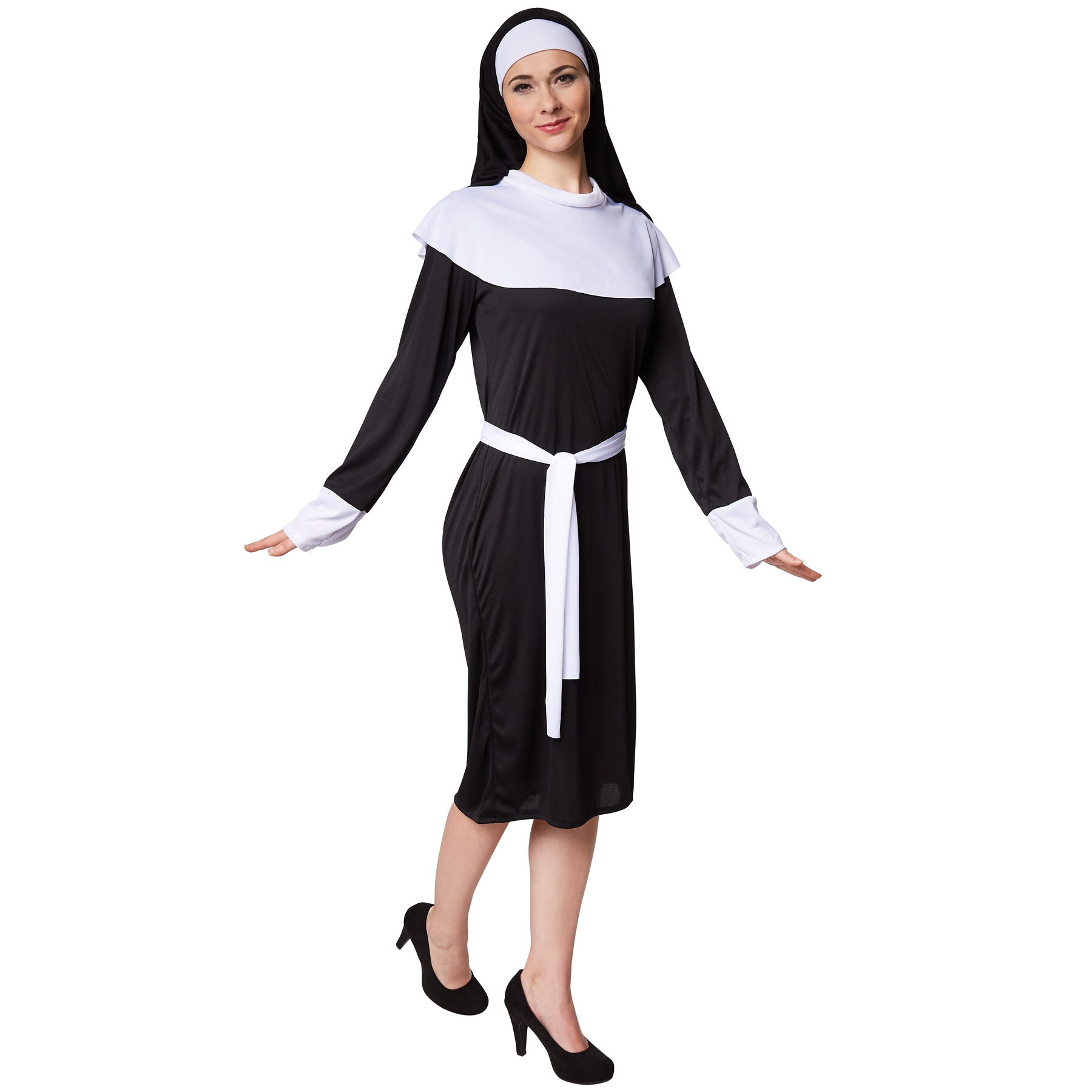 tectake® Frauenkostüm Nonne