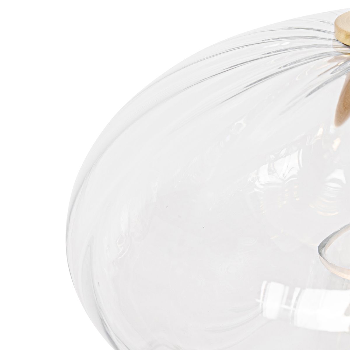 Art Deco hanglamp goud met glas rond 3-lichts - Ayesha