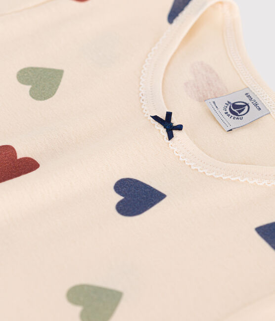 Chemise de nuit en coton motif cœur enfant
