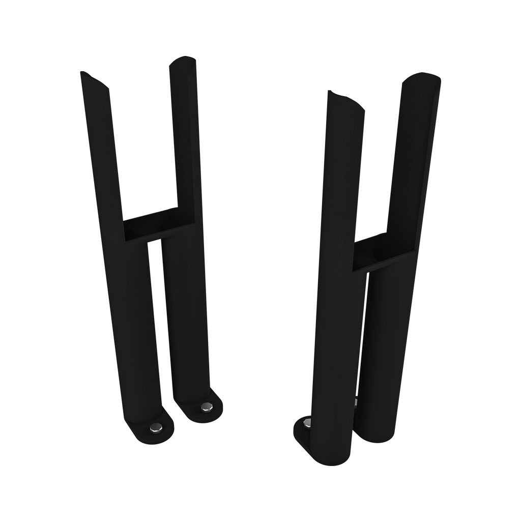 Eastbrook Imperia voetsteuntjes voor 2 koloms radiator zwart mat