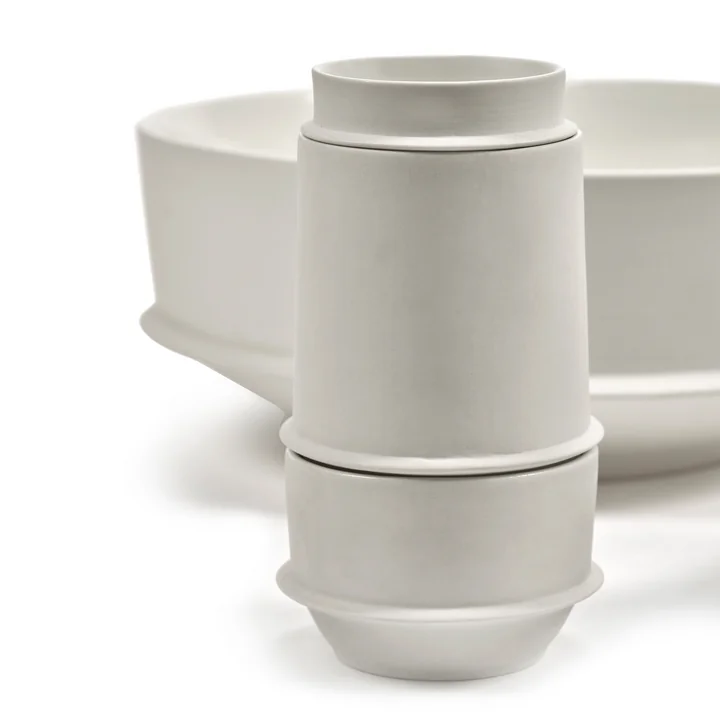 Serax - Dune Becher by Kelly Wearstler, slate / braun (4er-Set)