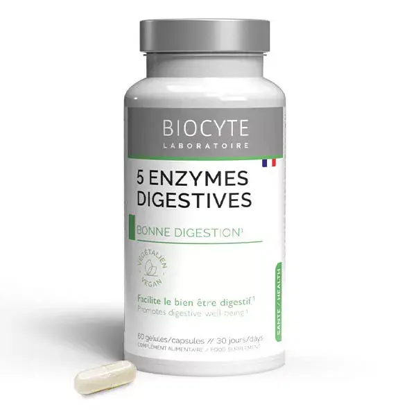 Biocyte 5 Enzymes Digestives Bonne Digestion 60 Gélules