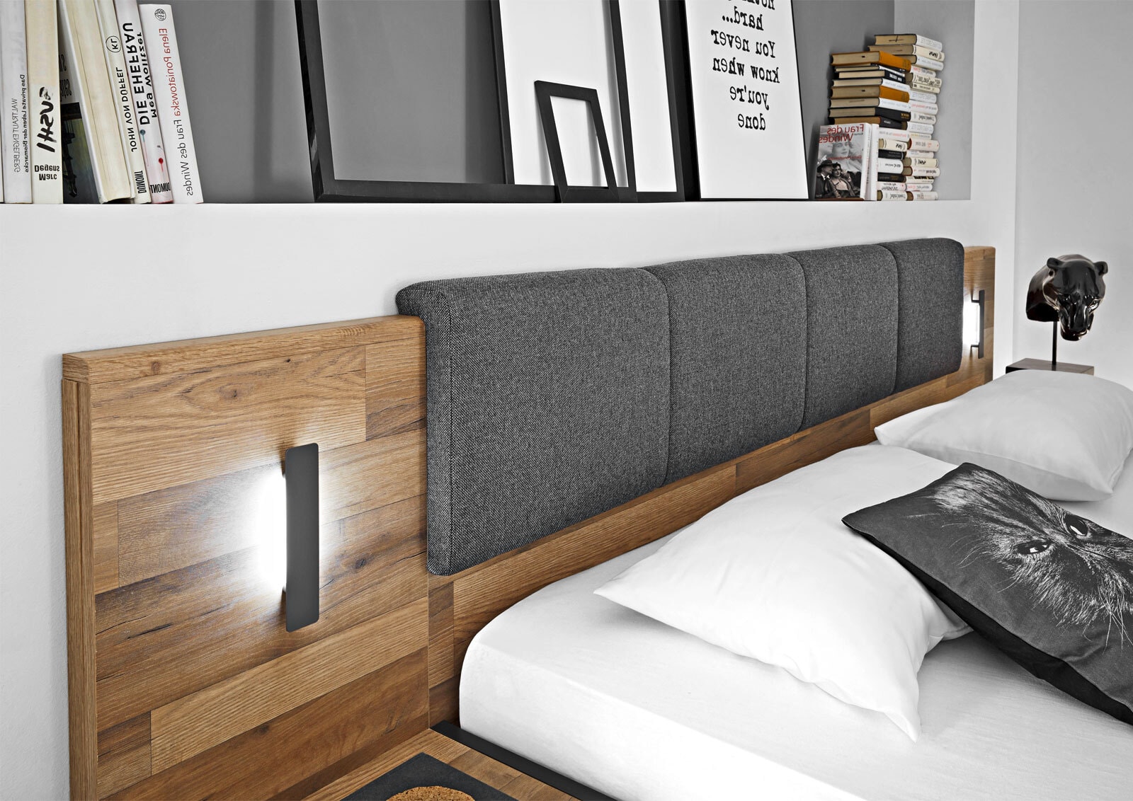 Bettanlage Rivoli Montana Oak-Optik/Graphit 180 x 200 cm