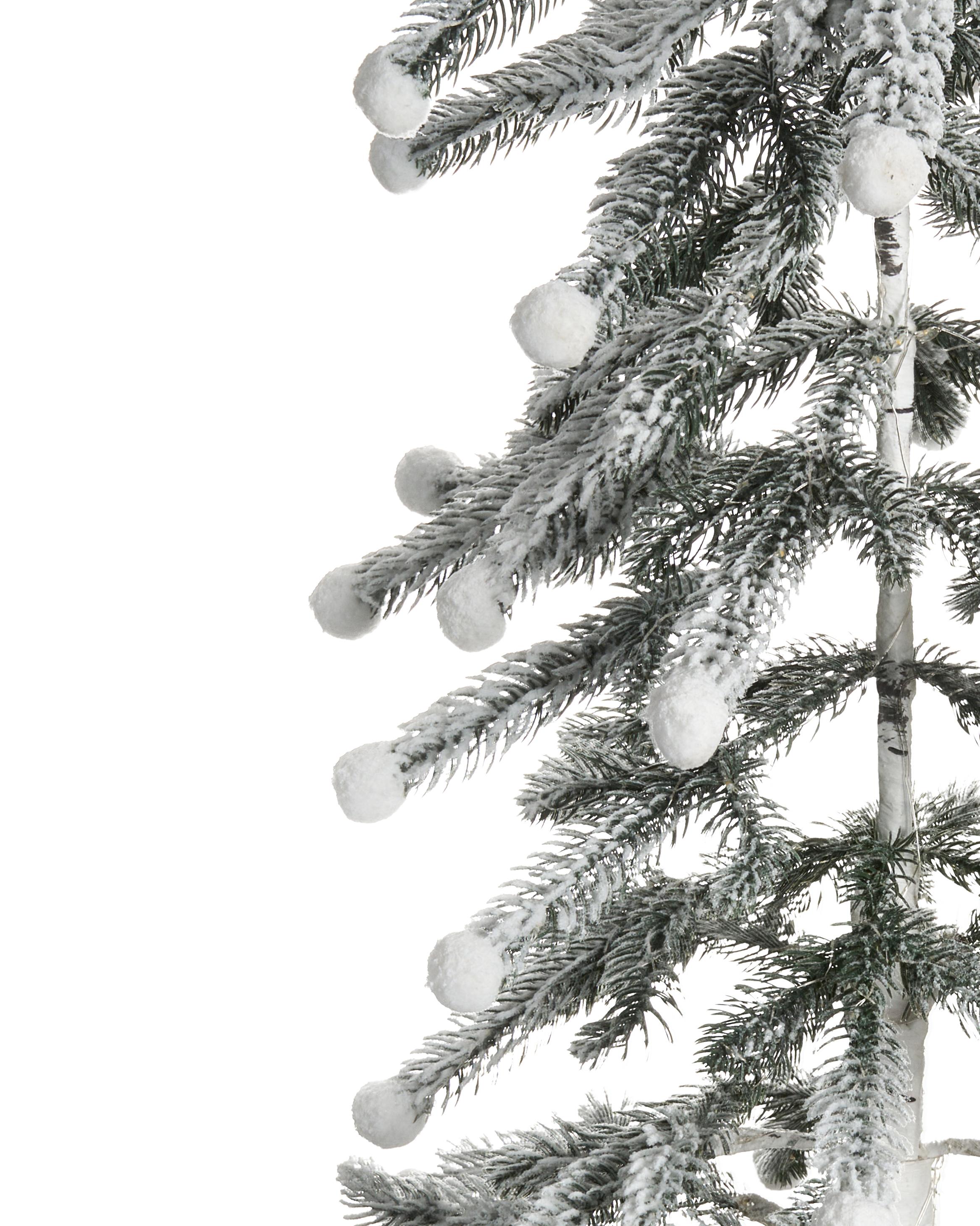 Buitendecoratie LED HASSLAN Kerstboom 125 cm Wit