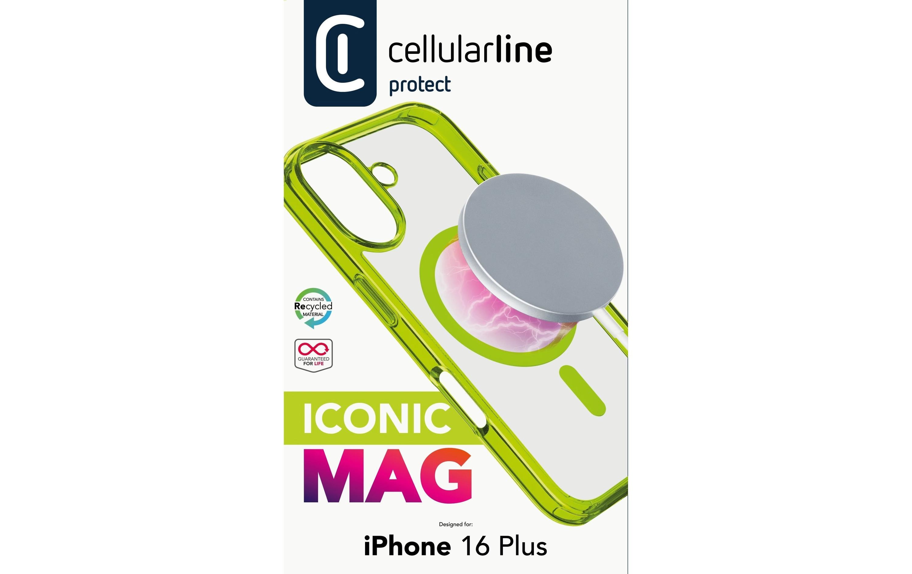 Back Cover Iconic iPhone 16 Plus LimeSchutzhülle für das Apple iPhone 16 Plus