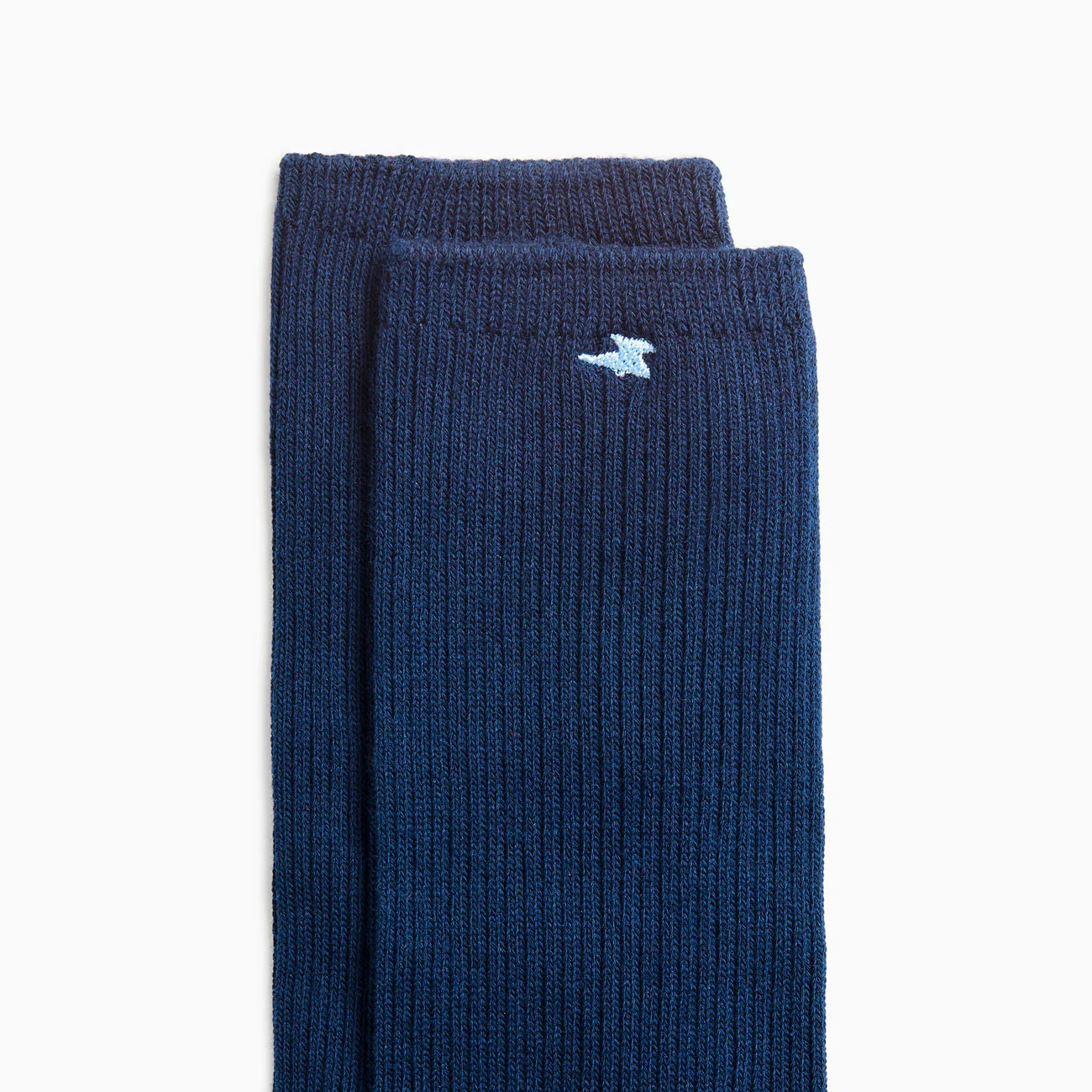 Chaussettes-Chaussettes Ella bleu marine côtelées