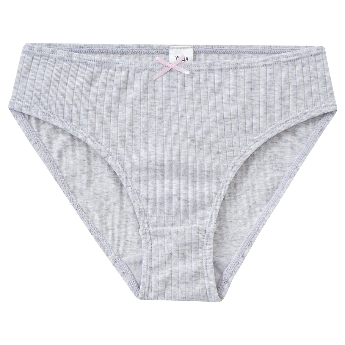 Yigga 3 Mädchen Slips mit Blümchen-Print rosa / hellgrün / hellgrau