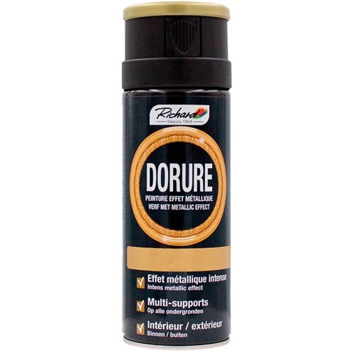Bombe peinture Multi-supports Effet Métalique 400 ml - Dorure