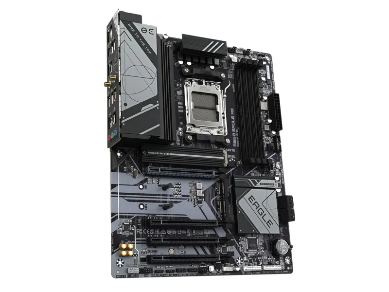 Gigabyte B650 EAGLE AX - Bundkort - ATX - Socket AM5 - AMD B650 Chipset - USB-C 3.2 Gen 1, USB 3.2 Gen 2, USB 3.2 Gen 1 - Gigabit LAN - onboard grafik (CPU påkrævet) - HD Audio (8-kanaler)