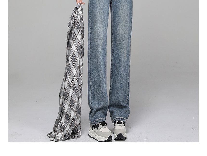 Denimot - Hoge taille gewassen losse jeans (verschillende ontwerpen)