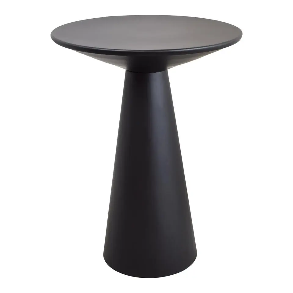 LOFT42 Bijzettafel Ferry trompetvoet - Metaal - Zwart - 60x44