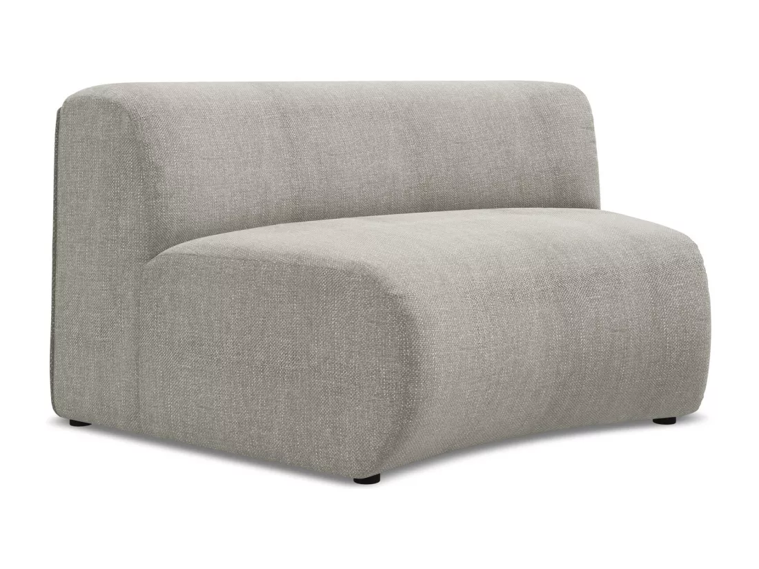 Fauteuil d'angle pour canapé modulable en tissu chenille - beige - EKAHI