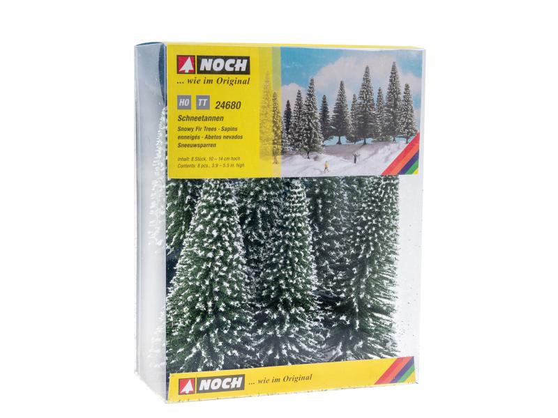NOCH Tannen 10-14 cm, schneebedeckt, 8 Stück Bäume