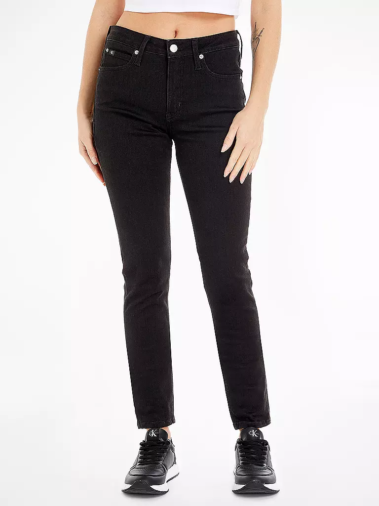 CALVIN KLEIN JEANS Jeans Skinny Fit schwarz