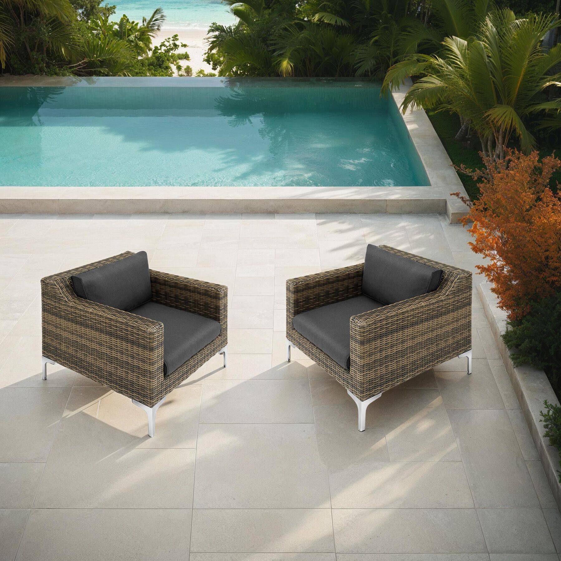 Modulares Rattanset Villanova Set 5 2-Sitzer