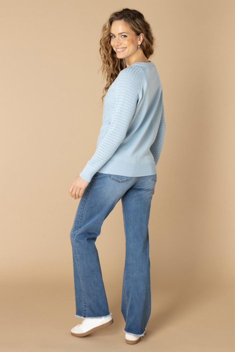 Ivy Beau blauwe dames trui
