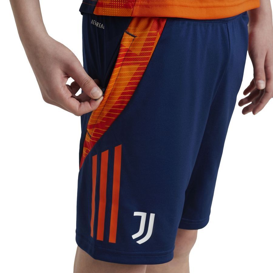 Juventus Short d'Entraînement Tiro 24 - Bleu/Orange Enfant