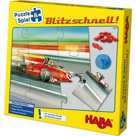 HABA 4303 Puzzle & Spiel Blitzschnell!, 9 Teile