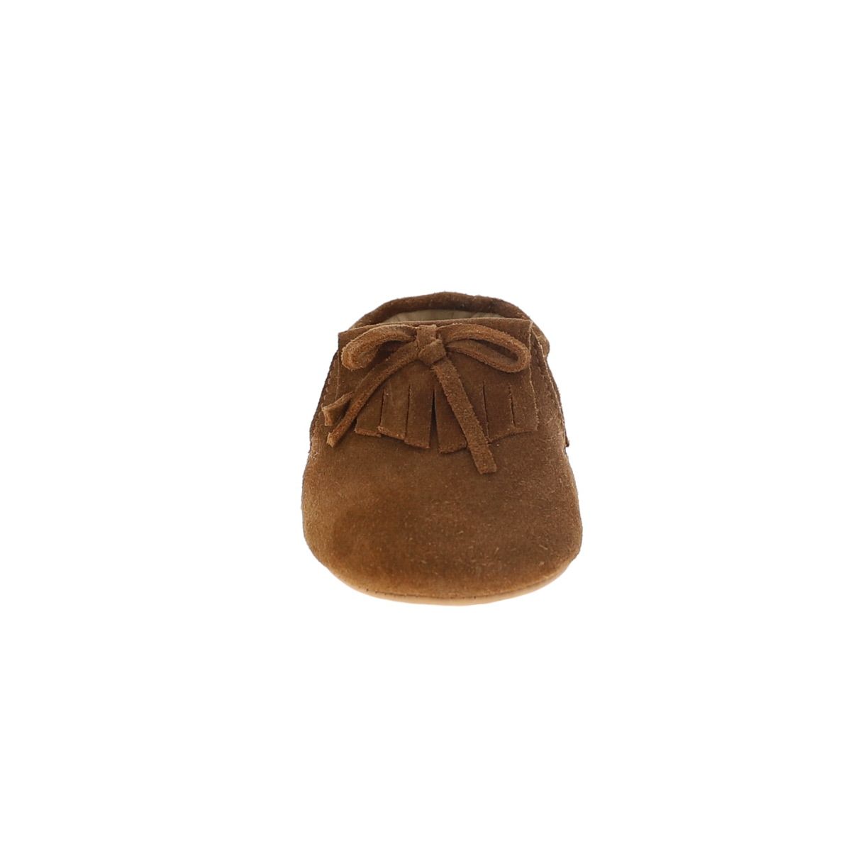 Chaussons bébé Frangette marron