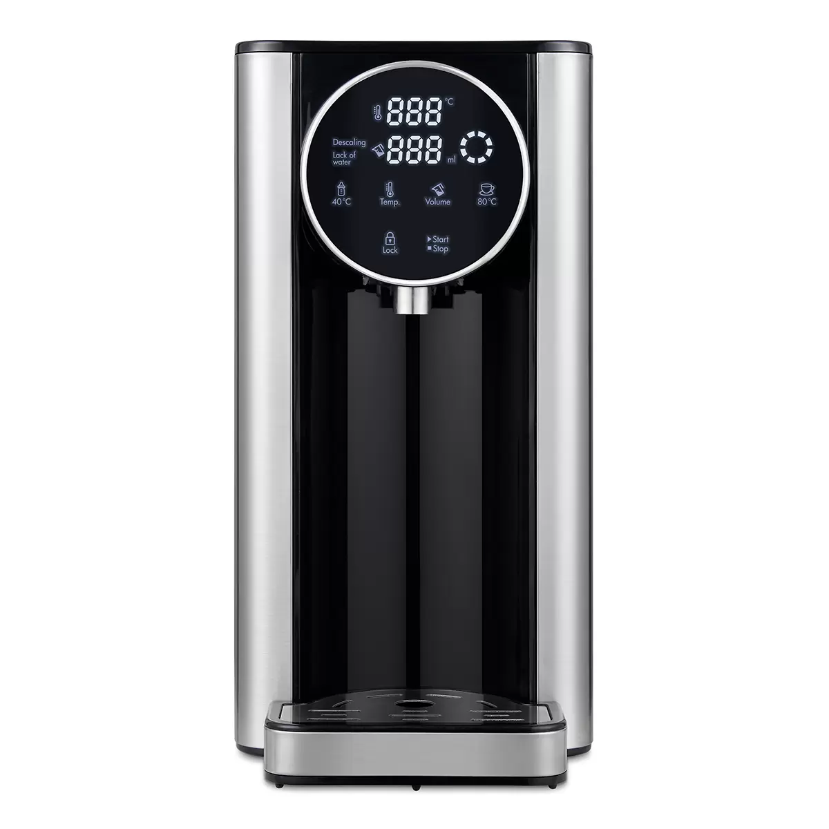 Heisswasserspender Silver Steam schwarz,silber