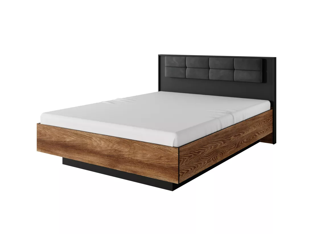 Lit escamotable MILTON B 160x200 Brun chocolat & Noir
